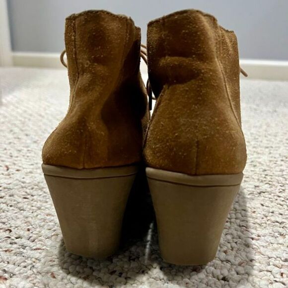 White Mountain Kahlua Women's Suede Leather Wedge Ankle Booties Size 10M - Picture 4 of 12